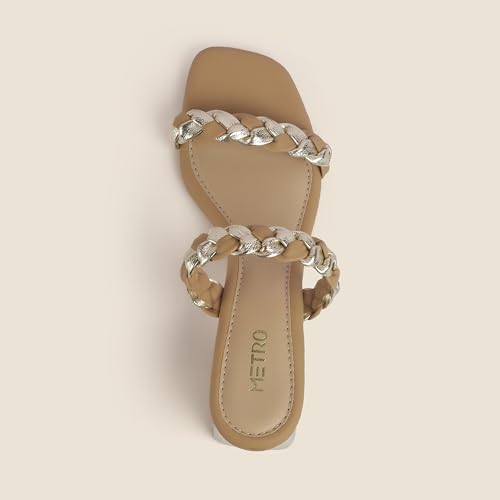 Image of Metro Women's Double Strap Block Heeled Sandals