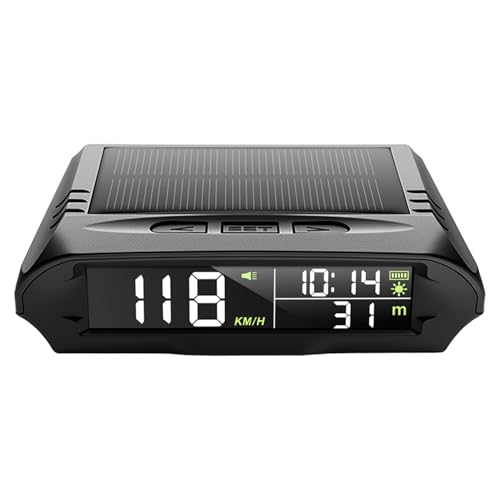 Wireless Heads Up Display for Cars Solar GPS Digital Speedometer