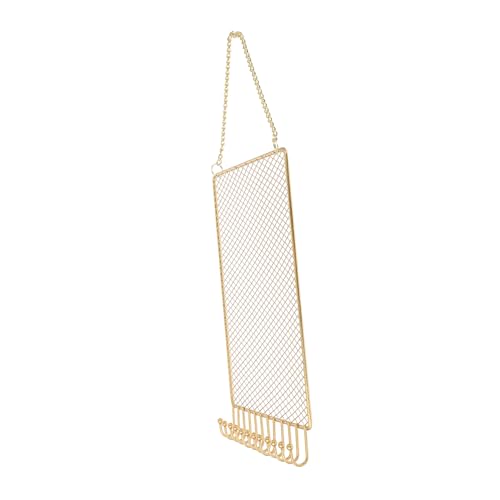 Veemoon Estante De Joyería De Pared Titular De La Diadema Doble Percha Colgador De Joyas Perchero Soporte De Anillo Organizador De Pendientes De Pared Organizadores Mostrar Golden Planchar