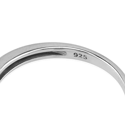 Silvershake 7x5MM Oval Shape Genuine Gemstone 925 Sterling Silver Engagement Wedding Anniversary Ring4