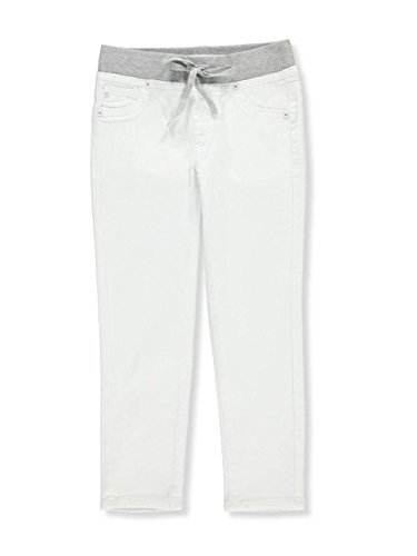 Seven7 Girl's Knit Waist Ankle Skinny Jeans (Maui Mau White, Size 7)