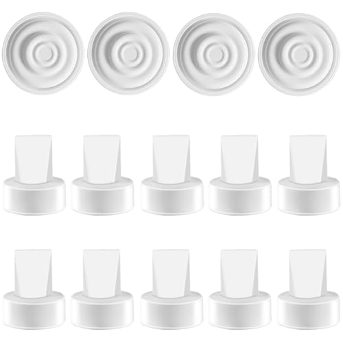 Image of 10pcs Duckbill Valves and 4pcs Silicone Membrane Replacement Parts Compatible with Spectra S1 S S2 9 Plus Breast Pumps,Not Original Spectra Pump Parts