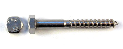 Preisvergleich Produktbild 200 Stck Sechskantholzschrauben , Edelstahl A2 , DIN 571 6X50