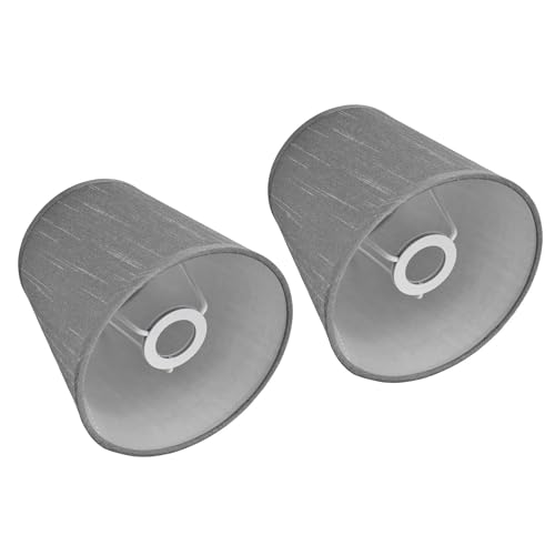 2Pcs Lampshades Set of 2 Modern Small Tapered Drum Lamp Light Shade Clip on E14 Bulb Ceiling Small Lampshades Barrel Pendant Chandelier for Table Bedside Bedroom Table Floor Lamps - Image 6