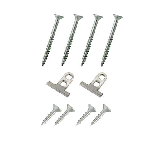 Lot de 2 supports de fixation avant pour lave-vaisselle BSH Bosch, Siemens, Neff, en acier inoxydable, pour porte de lave-vaisselle