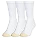 Gold Toe Women's 3 Pack Ultratec Crew Socks, White, 9-11