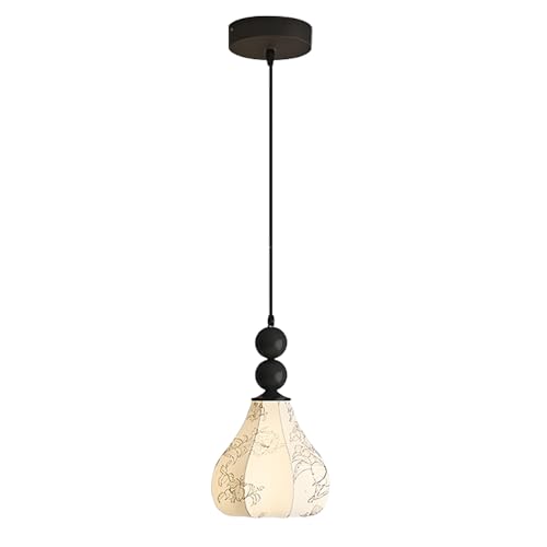 Suspension rétro moderne E27 en tissu pour salle à manger et îlot de cuisine 24cm