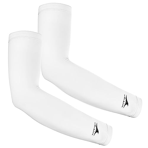 Achiou Cooling Ice Silk Arm Sleeves Summer UV Sun Protection Compression Sleeves UPF 50+ for Women Volleyball Youth Sports