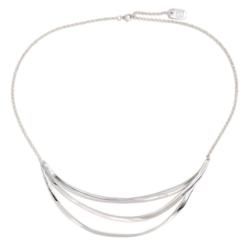 Agatha Ruiz de la Prada Gargantilla Collar Pertegaz Plata Ley 925m mujer BATILLÓ 32cm. tres líneas centro 14cm.