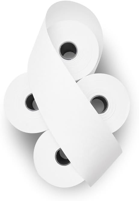 Miniatura 5 de (100 rollos) 2 14 x 150 pies Máquina de adición blanca Rollos de papel de cinta de papel premium de una capa para registromáquina de