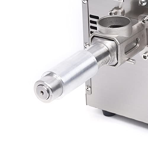 VPABES 600W Electric Oil Press Machine with Single Oil Outlets, Cold/Hot Commercial Oil Press Extractor Machine Stainless Steel Automatic Oil Maker Machine for Home Kitchen Restaurant