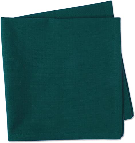 Image of Cotton Mercerised Dining Table Napkins, Set of 4, Solid Plain Colour, Heavy Weight,More Than 2 cm Mitered Hem,Washable at 40C (Green, 45 X 45 Cms)