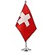 GentleGirl.USA Switzerland Flag Swiss Flag Table Flag,Desk Flag,Office Flag,International World Country Flags Banners,Festival Events Celebration,Office Decoration,Desk,Home Decoration