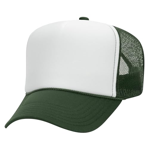 Image of OTTO Polyester Foam Front 5 Panel High Crown Mesh Back Trucker Hats in 97, Bulk, Wholesale