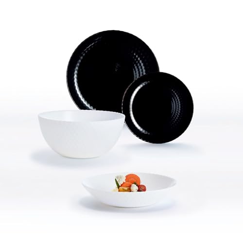 Servizio da tavola 19 pezzi Pampille Black & White Luminarc