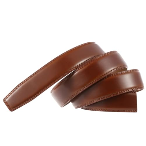 Men's Solid Color Leather Belt 3.5Cm Automatic Buckle Suitable For Business Belt4