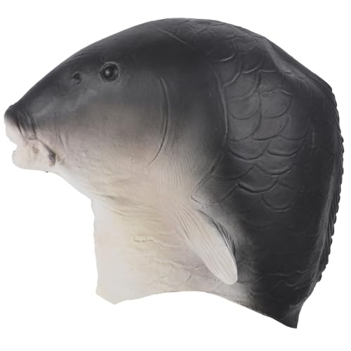 LABRIMP Realistic Carp Head for Halloween Carnival Costume Party Full Head Photo Prop for Outdoor Events