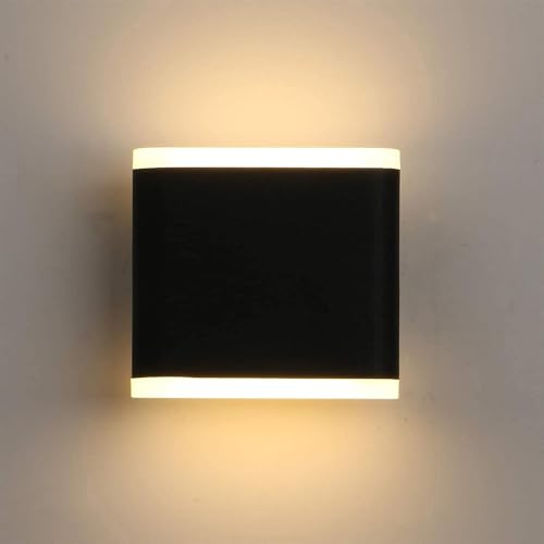 Image of GIGAWATTS 6W Modern Acrylic LED Lamp 120V Decorative Wall Sconce Bulkhead Light BIS Approved Half Cylinder Indoor Outdoor Lighting Fixture for Home Garden Living Room (Pack of 1, Warm White)