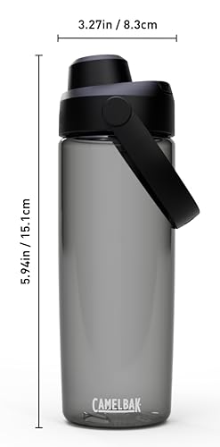 Image of CamelBak Thrive Chug Water Bottle, High Flow Lid Design for Quick Everyday Hydration and Active Use, 20oz, Charcoal