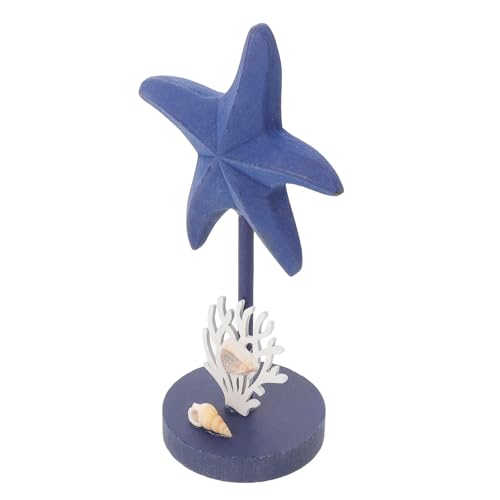 TOYANDONA Décoration Étoile de Mer en Bois pour Table, Style Océan Rustique, Ornement Résistant la Décoloration, pour Chambres et Ambiance Bord de Mer