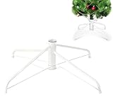 JUXINE 40cm Weihnachtsbaumständer Weiß Metall Weihnachtsbaum Ständer mit...