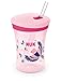 NUK Tasse d’apprentissage Action Cup avec effet caméléon | À partir de 12 mois | Change de couleur | Paille souple et capuchon à visser | Anti fuite | Sans BPA | 230 ml |rose