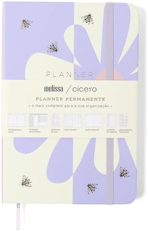 PLANNER PERMANENTE CADERNETA CICEROS MELISSA 14X21 MAX BLOOMY