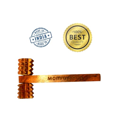 Image of Wooden Roller Massager for Scalp, accupressure massager roller, for improving blood circulation, wooden head massager for hair growth with a bag