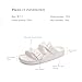 FUNKYMONKEY Women's Comfort Slides, Adjustable Double Buckle with Arch Support EVA Non-Slip Flat Sandals for Vacation & Daily Wear (8 M US-Women, White)