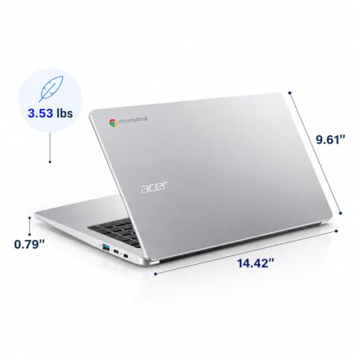 Acer Chromebook 15.6" Student Laptop, FHD 1080p Anti-Glare Display, Dual-Core Intel Celeron Processor, 64GB Storage, Sleeve, WiFi 6, 10-Hour Battery, Glare-Reducing Webcam, Everyday Use - image 8