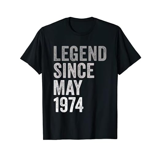 Leyenda Desde Mayo de 1974 Año de Cumpleaños Camiseta