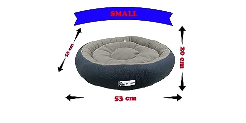 Image of Premium Small Size Dog Bed for Small Dogs and Puppies Anti Skid Bottom Washable Orthopedic Dog /cat Beds Black-Grey