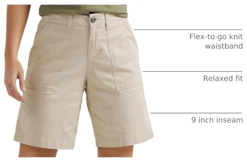 Lee Women's Ultra Lux Comfort with Flex-to-Go Utility Bermuda Short Greige 8 - image 4