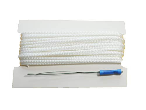 2.7mm White 100 Feet Blind Cord Plus Threading Tool and Basic Video Instructions