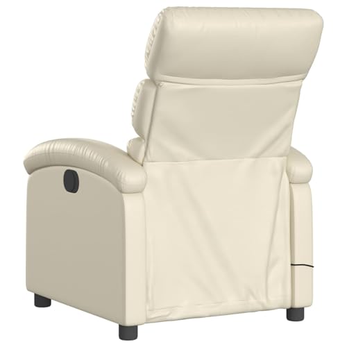 Gecheer Massagesessel mit Relaxfunktion, Kunstleder, Creme, Sessel Wohnzimmer Fernsehsessel Liegesessel für Entspannung Homeoffice Leseecke3205848 – Bild 7