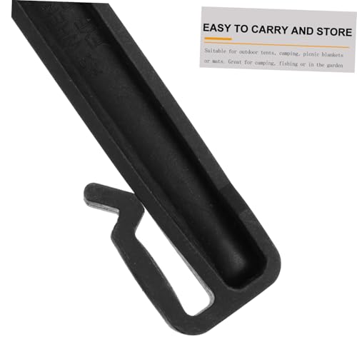 16 piezas de Estacas de Tienda de PE Negro en forma de V para Camping miniatura 4