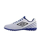 UMBRO Tenis Fútbol Rápido Toccare IV TF Multitaco Adulto (White/Black/Royal Blue, Sistema Tallas Calzado JP, Adulto,...