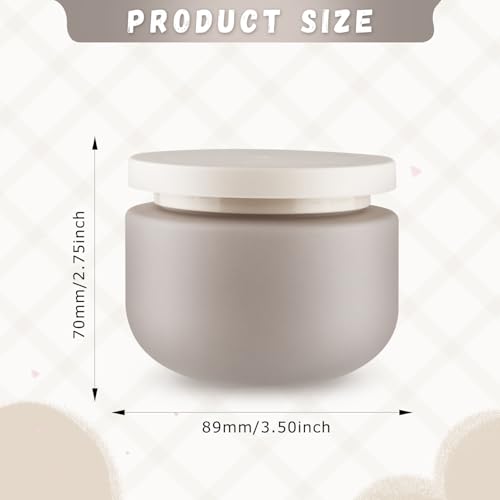 6 Pcs 250ml/8oz Matte Grey Plastic Cream Jars with 6 Spatulas Empty Refillable Facial Scrub Bottles Travel Size Cosmetic Containers for Powders Lotion Pills Jewelry Toiletries2