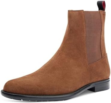 HUGO Mens Smooth Suede Pull On Chelsea Boot Hunting Shoe, Pinecone Brown, 11 US | Image 1