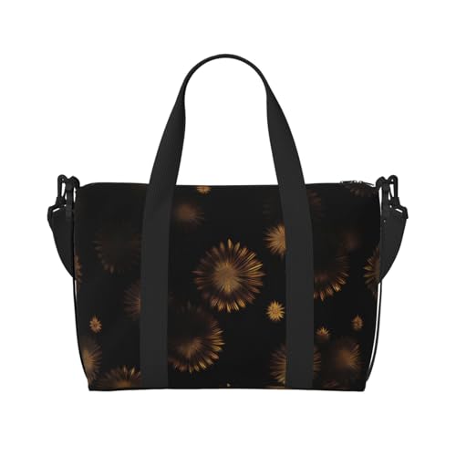 Gold Black Wallpapers Print Hand Travel Bag,Gym Bag,Weekend Travel Overnight Bag,Tote Bag Sports Bag For Women Men