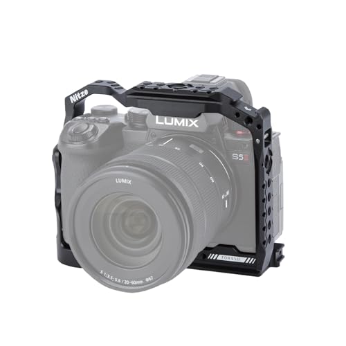 Nitze Cage for Panasonic LUMIX S5 II / S5 IIX Camera, with Built-in Top and Side NATO Rails