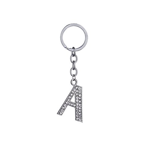 Preisvergleich Produktbild Fansi Einfacher Zarter 26 Englischer Buchstabe Keychain Legierter Diamant Anhänger Umhängetasche Handtasche Geldbörse Dekoration Anhänger Geschenk Für Damen (1 Stück)