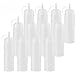Tebery Lot de 12 bouteilles de condiment en plastique avec bouchon torsadé et mesures discrètes pour ketchup, sauce barbecue, vinaigrette décoration de crêpes et peinture 240 ml