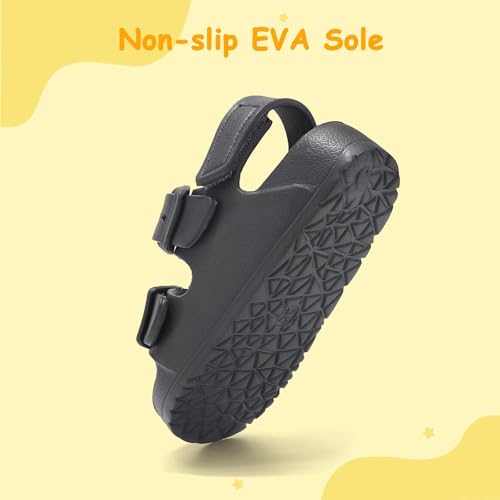 Image of Toddler Girls Boys Sandals Adjustable Buckle EVA Slipper Sandals With Hook Loop Back Strap
