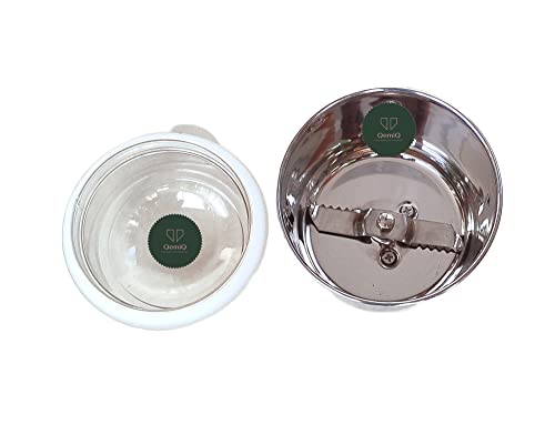 QemiQ® -Chutney(small)jar compatible with "BAJAJ" Mixer Grinder models like GX15, GX10, GX10 DLx, Rex 500, Hexagrind, Platini PX7, Trio, Stormix, Twister 750, Easy 500, Ivory Crimson, Bravoo Dlx, GX3701, GX8, Glory, Classic, Pluto, GX1, Rex