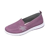 Slip-On-Turnschuhe für Damen, bequem, atmungsaktiv, Netzstoff, leicht, lässig, Damen-Sneaker,...