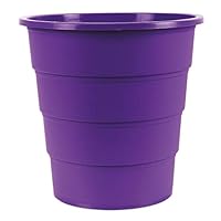 Office Products Model 19054621-04 Abfallkorb Papierkorb 16 Liter Kunststoff Mülleimer Design Abfallbehälter rund Für Büro Küche; 1 Stück Violett Elegant und Praktisch Stabil Maße: 30,8 x 31 x 30,8 cm