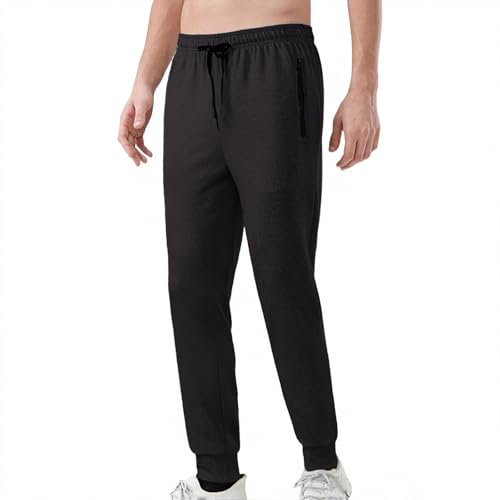 Elastic Waist Trousers for Men Drawstring Casual Pants Athletic Zipper Trousers Comfort with Pockets Pants Solid2