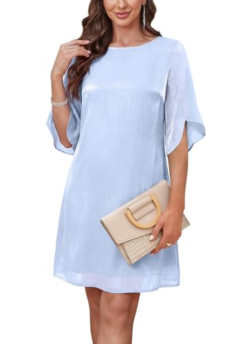 Image of RUMIA Womens Cocktail Dresses Flutter Sleeve Wedding Guest Dresses for Women 2026 Trendy