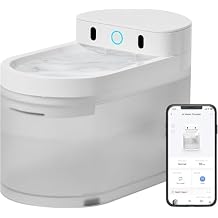 نافورة مياه القطط اللاسلكية CATLINK W03 مع التحكم في APP ، بطارية 5000mAh تعمل ، 2300 مل ، تقرير صحي ، ضوضاء منخفضة 30 ديسيبل ، نافورة قيادة محمولة ، فلتر دقيق